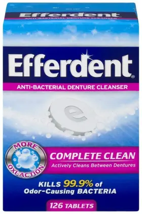 Aeg-006 Efferdent Anti-bacterial Denture 126 Count Pack Of 1