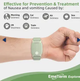 67142gcab Emeterm Explore Anti-nausea Motion Sickness Waterproof Wristband Mint Green