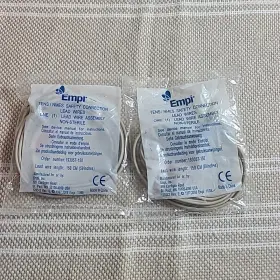 193057-150 Empi Lot Of 2 59 Inch Tens/nmes Safety Connection Lead Wires New Sealed