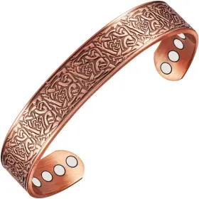 B0blhc9v84 Enermagix Copper Bracelet For Men 99% Pure Adjustable Retro Magnetic