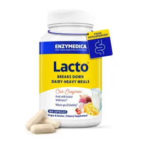 10-24122 Enzymedica Lacto Digestive Enzymes Lactose Intolerance Support 180 Caps Women