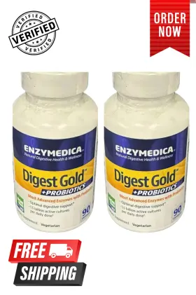 Enz29090 Enzymedica Pack Of 2 Digest Gold Probiotics Advanced Enzyme Formula 90 Caps
