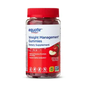 Equate 194346254842 Weight Management Gummies Dietary Supplement Apple Flavor 50 Count