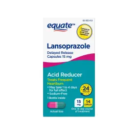 Equate 681131003803 Lansoprazole Delayed Release Capsules 15 Mg 14 Ct