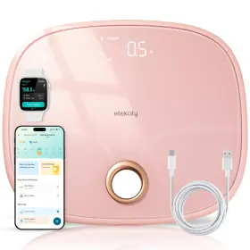 Efs-e661 Etekcity Smart Scale Rechargeable Pink Bluetooth 13 Metrics Body Weight Muscle