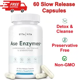 2000fu Etta Vita 663120 Potent Nattokinase 4000fu Serrapeptase 240000 Spu Lumbrokinase Supplement