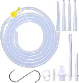 Eukeston 313038036089 Enema Kit Replacement Part - 6.6ft Silicone Hose With 6 Tips Controllable Water