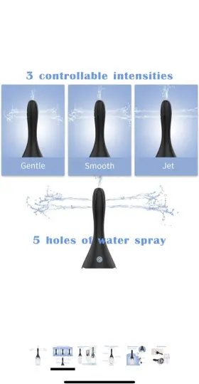 Eupher 629825383824 Automatic Electric Enema Bulb With 5-hole Nozzle 3 Intensities Modes
