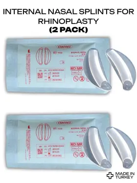 10242 Eurocell Internal Nasal Splints For Rhinoplasty Silicone Nose Sterile 2 Pack
