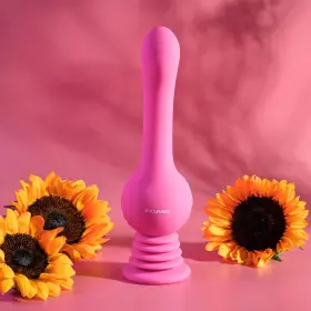 En-rs-1607-2 Ev. Multi-purpose Vibrating Massager With Suction Base 3-speed Adjustable - Pink