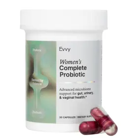 Evvy 860011908760 Probiotic Supplement 3-in-1 Daily Gut Urinary Vaginal Health 30 Day Womens