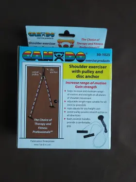 50-1025 Fabrication Enterprises Cando Overdoor Shoulder Exerciser With Pulley And Disc Anchor Range Of Motion