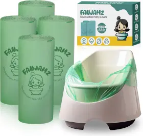Fanjamz 198168587539 80 Count Potty Bags For Portable Toilet - Ok 1 Pack Of Green