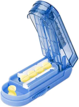 2403191040 Fanstinow Pill Cutter Splitter For Small And Tiny Pills Adjustable Tablet Klein Blue