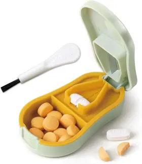 2410221038 Fanstinow Pill Cutter Splitter For Small And Tiny Pills - 1/4 Cyan