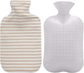 43237-2 Fashy Hot Water Bottle With Organic Cotton Cover Ivory 67oz