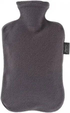 6530-21 Fashy Hot Water Bottle With Fleece Cover 2.0 L Charcoal