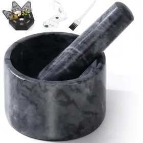 Marble001 Fasolahome Pill Crusher Mini Marble And Pestle Set Grinder