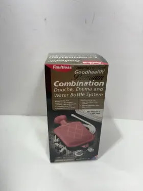 80601 Faultless Premium Combination Bottle Syringe Red Rubber Enema Douche New Sealed