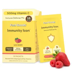 Feel Goods 860004326786 Vitamin C Immune Support Powder 15 Servings Pack 500mg Immunity Icon