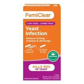 Fem50061 Femiclear Amz 2-day Dose Yeast And Itch Ointment For Moderate To Intense 1 Ounce
