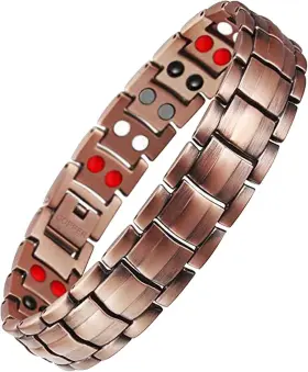 191127001 Feraco Copper Bracelet For Men 4 Kinds Magnetic Bracelets Elegant A-copper