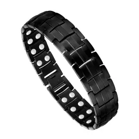 Fbag-b097b3l66n Feraco Magnetic Bracelet For Length 8.66 Inches Width 0.59 Black