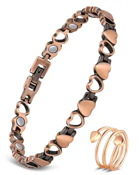 Uspy20220721004 Feraco Copper Bracelet For Women 99.99% Solid 8.66 Inches