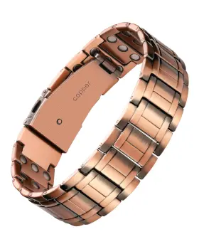 Uspy20231129001 Feraco Copper Bracelet For Men 3x Ultra Strength 8.66ftft Or 22cm Copper-b