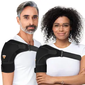 Sho-5gen-main Fightech Shoulder Brace Support Torn Rotator Cuff Neoprene Compression S M Black Wrap