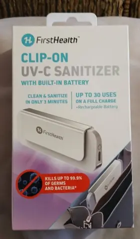 Fh7040wh Firsthealth Clip-on Uv Sanitizer With Built-in Battery Nib