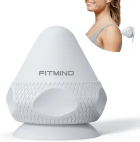 Fitmind 6942590026838 Mountable Self-massage Ball Handfree With Suction Cup Deep Tissue Back Gray