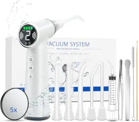 Fivepropy 313108076038 Upgraded Tonsil Stone Remover Tool With Silicone And Glass Probes 11 In 1 Recharg