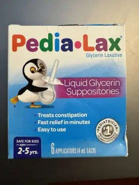 Fleet 301320190120 Pedia-lax Liquid Glycerin Suppositories 6 Applications Exp 8/25