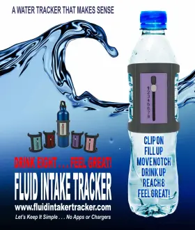 Fluid Intake Tracker 827912046755 Water 3 Pk - A Bottle Accessory. Great New Product