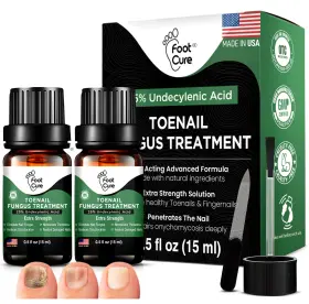 Foot Cure 850032518284 Solution Renewal Extra Strength 0.50 Fl Oz 2 Pack Nail Repair Toenail Care Nails