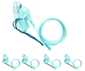 Foqitoxi 704090866408 Adult Europe Standard Oxygen Mask With Tubing And Adjustable Strap