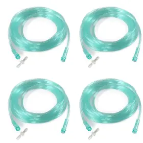 Oxytub4 Foqitoxi 4 Pack Oxygen Tubing - Each Length 16.4 Feet Premium Green Crush Resistant