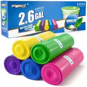 0314079 Forid Small Bathroom Trash Bags - 2.6 1 Count Pack Of 250 Multicolor