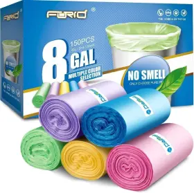 Forid 606719565832 8 Gallon/150pcs Medium Trash Bags 150 Count Pack Of 1 Gallon -