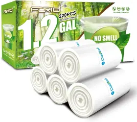 Forid 808281739806 Small Clear Trash Bags 1.2 Gallon 1 Count Pack Of 220