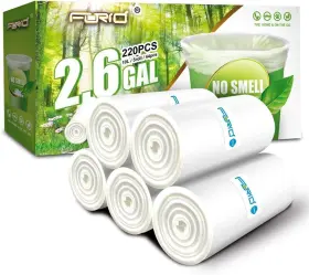 B07q2269h4 Forid Small Trash Bags 2.6 Gallon - Extra Thick 1 Count Pack Of 220 Clear