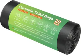 Fq-smelbag20 Fqfmo 20 Pcs Portable Toilet Bags For Camping - 100% Count Black No Drawstring