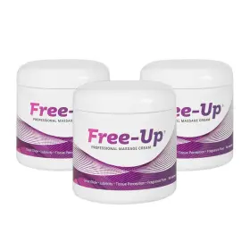 Free-up 784190277953 Massage Cream 16 Oz Fragrance Physical Therapy 3 Pack White