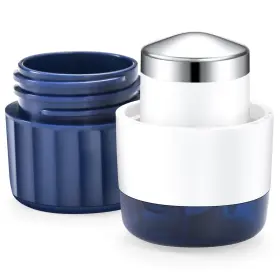 Ct012-cidgwidg-us Fullicon 3 In 1 Pill Crusher Fine Powder With Stainless Steel Grinding Indigo