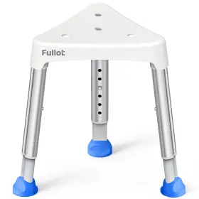 Ms1141 Fullot Shower Chair 400 Lb Capacity Adjustable White Triangular Fsa Eligible Led