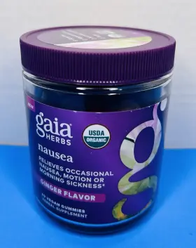 Gaia Herbs 155542944931 Nausea Organic Gummy Relieve Ginger Flavor Gummies Bb 5/2025