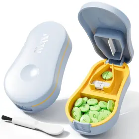 43-s5qe-qacs Gaonly Pill Cutter For Small And Tiny Pills - Splitter With Detachable Blue