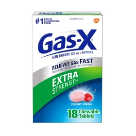 1718 Gas-x Extra Strength Antigas Chewable Cherry Crme Tablets 18ct