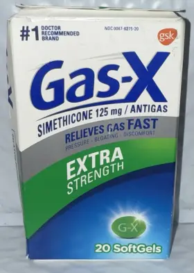 Gas-x 300436275202 Extra Strength Anti-gas Simethicone 125mg 20-soft Gels Relieves Fast